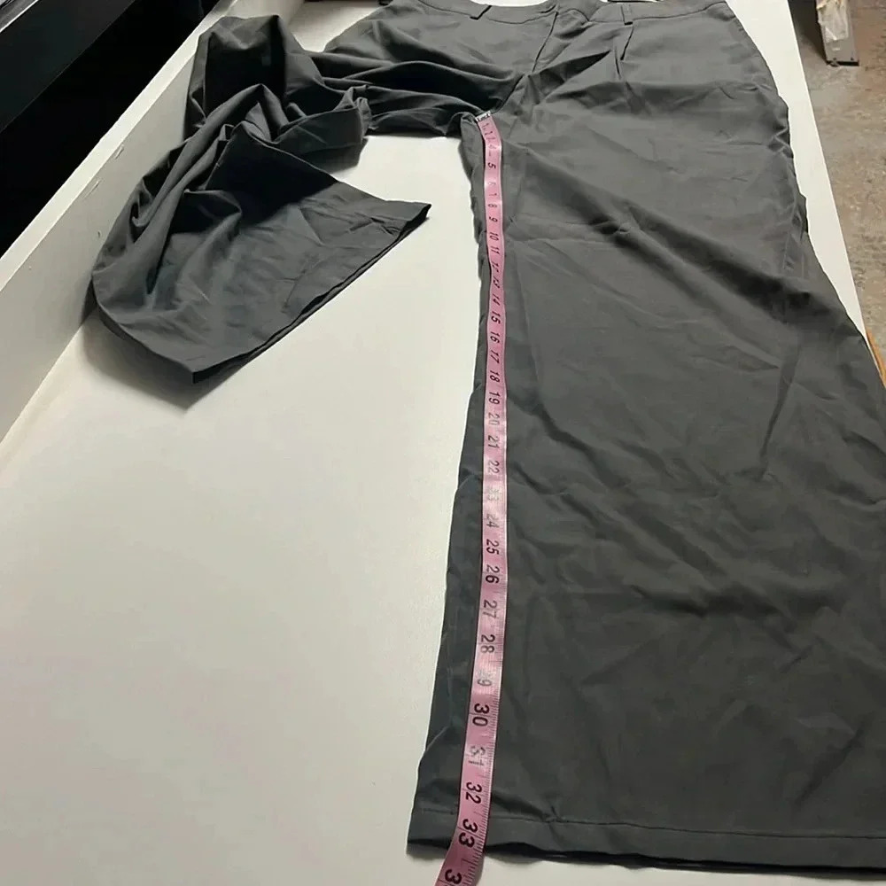 NWT pants Pretty Little Thing charcoal pants size 10 US wide leg? front pockets - Picture 2 of 10